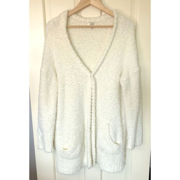 Umgee Sweaters - Umgee Cardigan Sweater Womens Large Fuzzy Cozy White Loungewear Warm Oversized